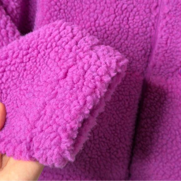 New Nike Sportswear Swoosh Sherpa Jacket Cactus Flower Fuchsia Teddy Jacket  XS - Picture 6 of 14